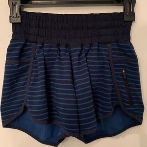 Navy Striped Lulu Shorts